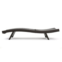 Mach Chaise Lounger, Dark Brown Rattan Wicker Frame, Outdoor, 79 Inch -BM321242