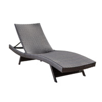 Mach Chaise Lounger, Dark Brown Rattan Wicker Frame, Outdoor, 79 Inch -BM321242