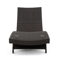 Mach Chaise Lounger, Dark Brown Rattan Wicker Frame, Outdoor, 79 Inch