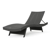 Mach Chaise Lounger, Dark Gray Rattan Wicker Frame, Outdoor, 79 Inch -BM321243
