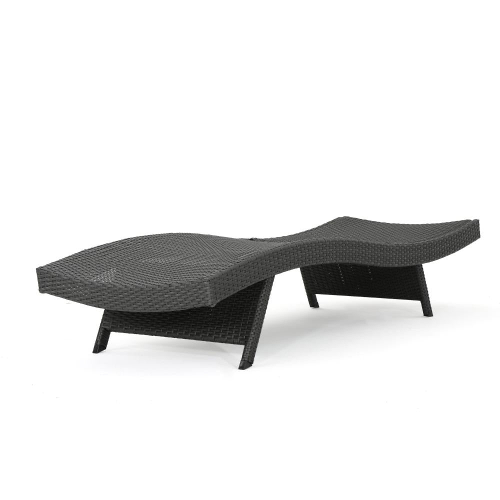 Mach Chaise Lounger, Dark Gray Rattan Wicker Frame, Outdoor, 79 Inch -BM321243