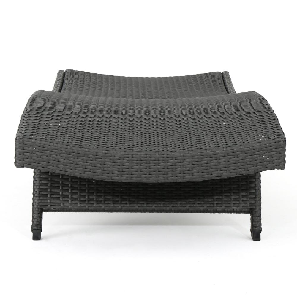 Mach Chaise Lounger, Dark Gray Rattan Wicker Frame, Outdoor, 79 Inch -BM321243