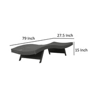 Mach Chaise Lounger, Dark Gray Rattan Wicker Frame, Outdoor, 79 Inch -BM321243