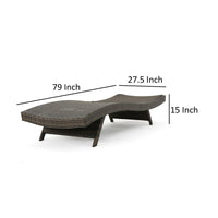 Mach Chaise Lounger, Mocha Brown Outdoor Rattan Wicker, Curved, 79 Inch -BM321245