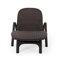 Michael Chaise Lounger, Dark Brown Outdoor Resin Wicker Frame, 77 Inch -BM321246