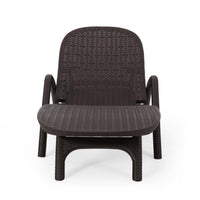 Michael Chaise Lounger, Dark Brown Outdoor Resin Wicker Frame, 77 Inch -BM321246