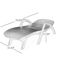 Michael Chaise Lounger, Dark Brown Outdoor Resin Wicker Frame, 77 Inch -BM321246