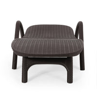 Michael Chaise Lounger, Dark Brown Outdoor Resin Wicker Frame, 77 Inch -BM321246