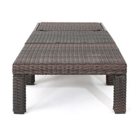 Jamia Chaise Lounger, Brown Wicker, Iron, Adjustable Backrest, 77 Inch -BM321249