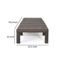 Jamia Chaise Lounger, Brown Wicker, Iron, Adjustable Backrest, 77 Inch -BM321249