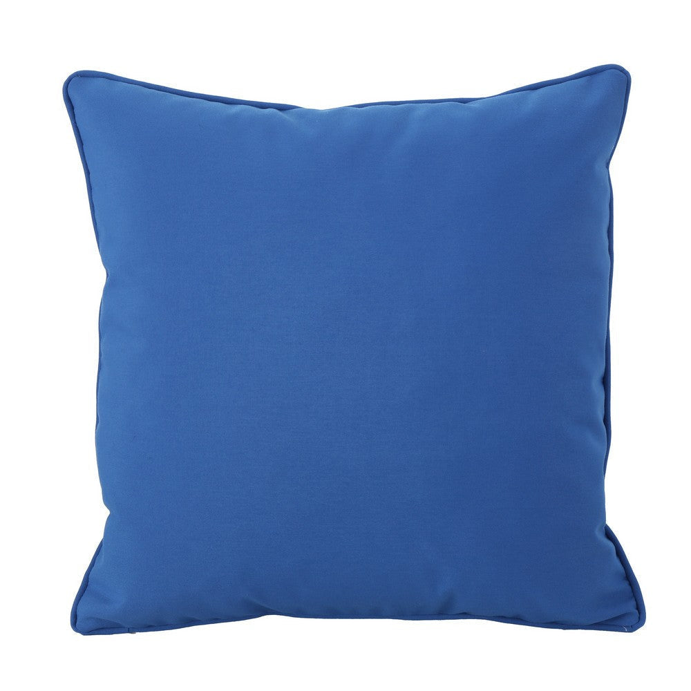 Naed Square Outdoor Throw Pillow Set of 2, 18 Inch, Blue Water Resistant By Casagear Home