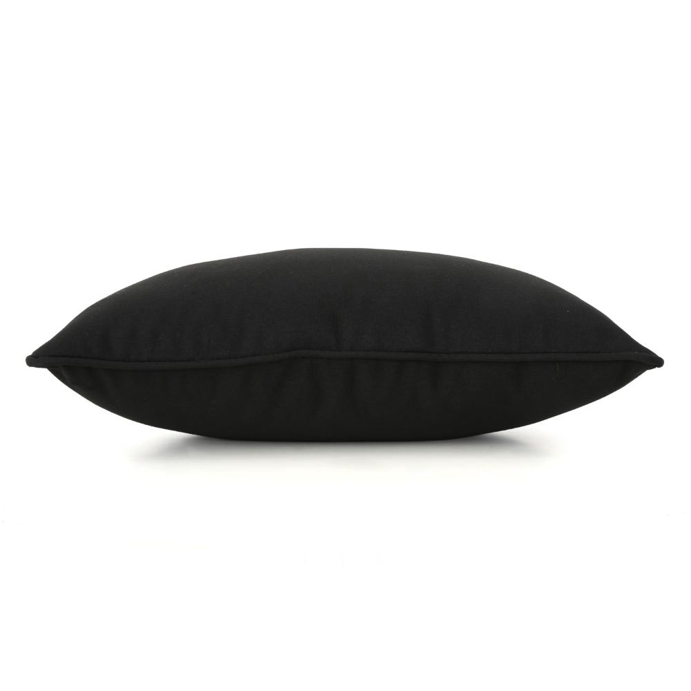Naed Rectangular Outdoor Throw Pillow Set of 2, 18x12 Black -BM321269