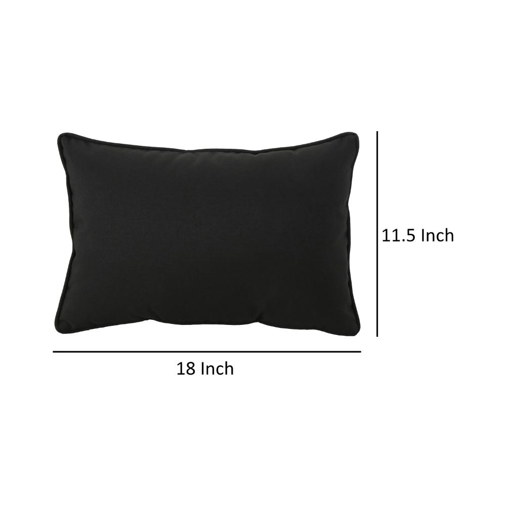 Naed Rectangular Outdoor Throw Pillow Set of 2, 18x12 Black -BM321269