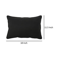 Naed Rectangular Outdoor Throw Pillow Set of 2, 18x12 Black -BM321269