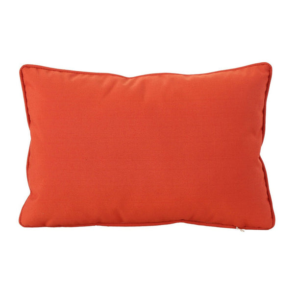 Naed Rectangular Outdoor Pillow Set of 2, 12x18 Orange, Water Resistant By Casagear Home