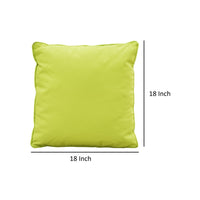 Naed Square Outdoor Throw Pillow Set of 2, 18 Inch, Green Water Resistant By Casagear Home