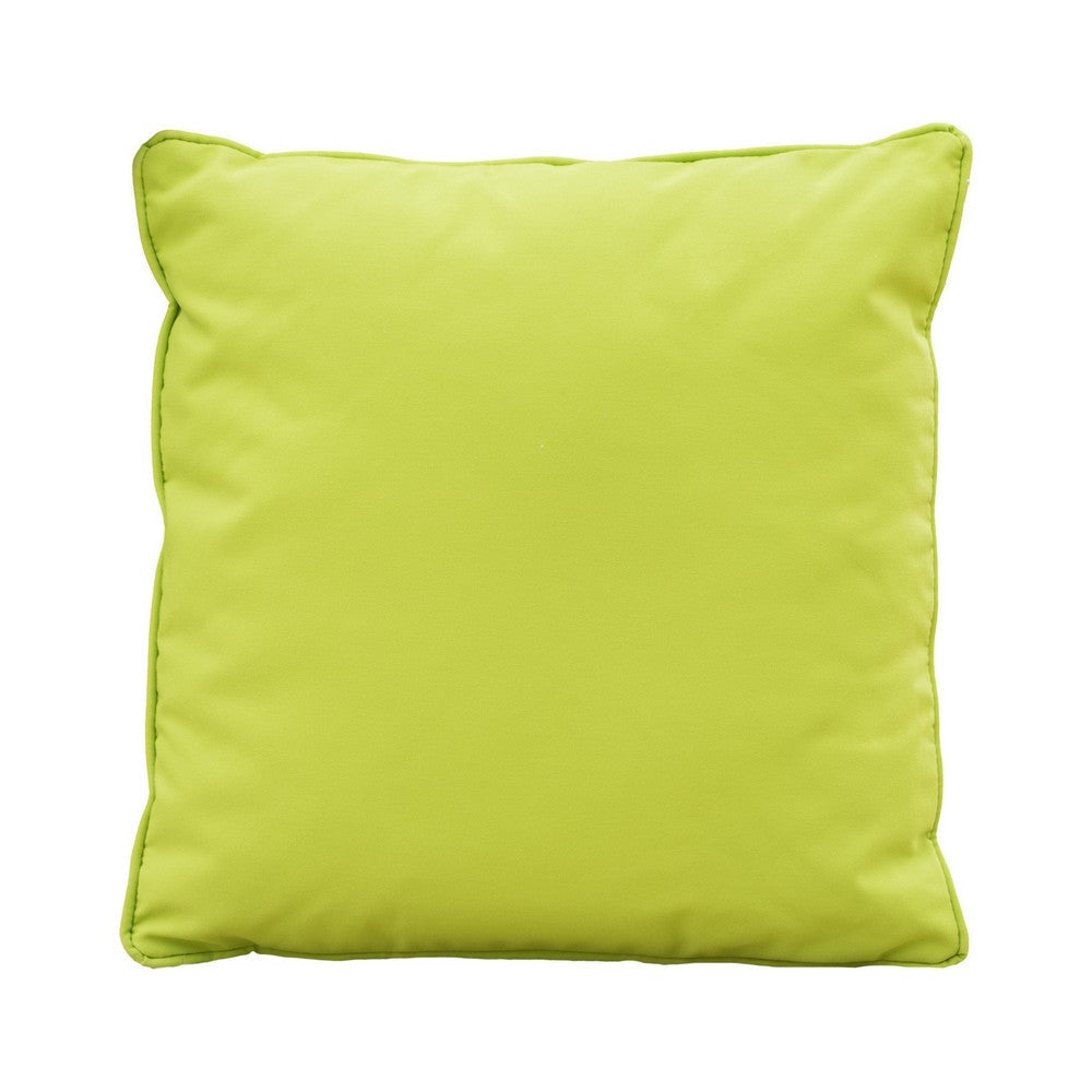 Naed Square Outdoor Throw Pillow Set of 2, 18 Inch, Green Water Resistant By Casagear Home