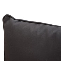 Naed Square Outdoor Throw Pillow Set of 2, 18 Inch, Black Water Resistant By Casagear Home