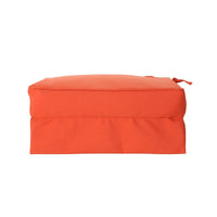 Chair Cushion, Skirted Design, 16 Inch, Modern Coral Orange Polyester By Casagear Home