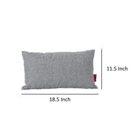 Naed Rectangular Throw Pillow Set of 2, 12 x 18, Soft Gray Indoor Outdoor By Casagear Home