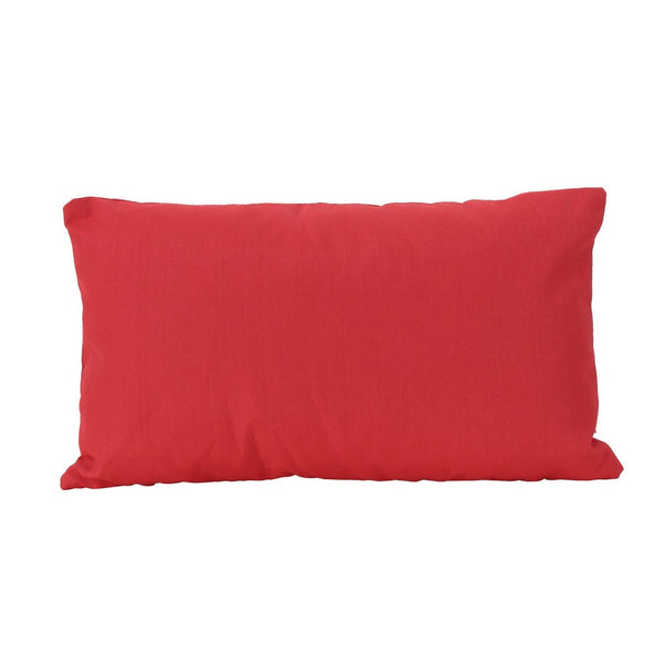 Naed Rectangular Throw Pillow Set of 2, 12 x 18, Cherry Red Indoor Outdoor By Casagear Home