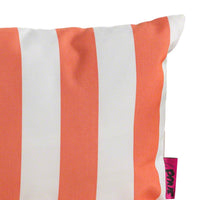 Naed Rectangular Outdoor Throw Pillow Set of 2, Orange and White Stripes By Casagear Home