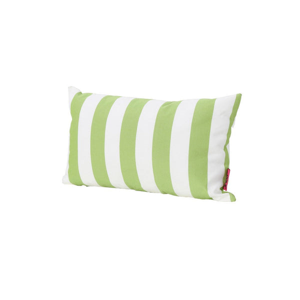 Naed Rectangular Outdoor Throw Pillow Set of 2, Green and White Stripes By Casagear Home