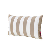 Naed Rectangular Outdoor Throw Pillow Set of 2, Brown and White Stripes By Casagear Home