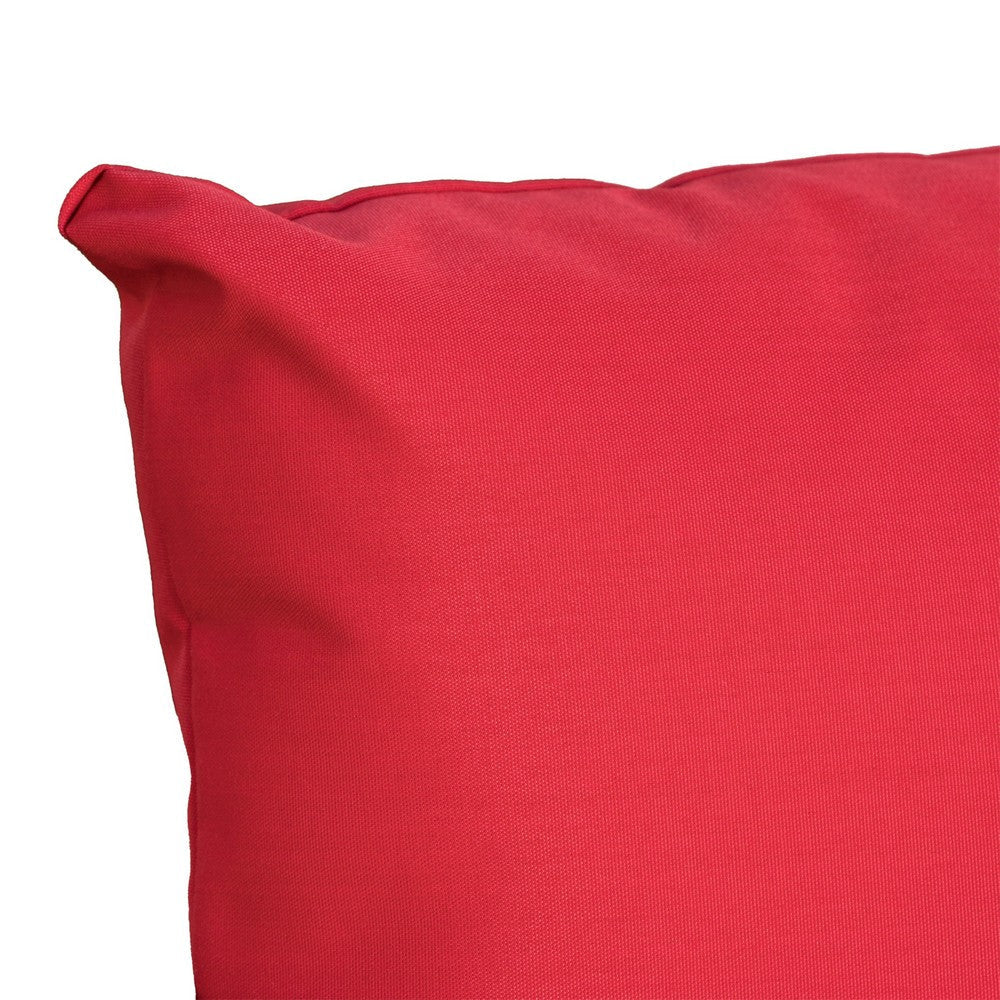 Naed Square Outdoor Throw Pillow Set of 2, 18 Inch, Red Water Resistant By Casagear Home