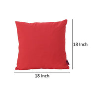 Naed Square Outdoor Throw Pillow Set of 2, 18 Inch, Red Water Resistant By Casagear Home