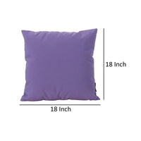 Naed Square Outdoor Throw Pillow Set of 2, 18 Inch, Purple Water Resistant By Casagear Home