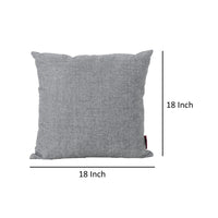 Naed Square Outdoor Throw Pillow Set of 2, 18 Inch, Gray Water Resistant By Casagear Home