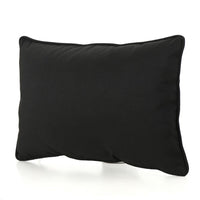 Naed Rectangular Throw Pillow, 12 x 18 Indoor Outdoor Black Water Resistant By Casagear Home