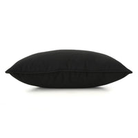 Naed Rectangular Throw Pillow, 12 x 18 Indoor Outdoor Black Water Resistant By Casagear Home