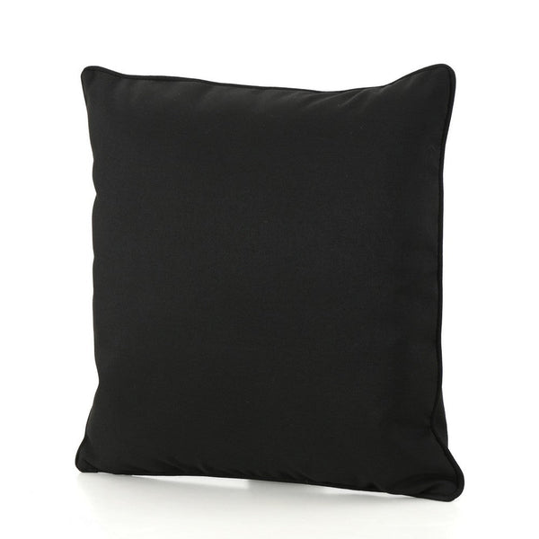 Naed Square Throw Pillow, 18 Inch, Indoor Outdoor, Black Water Resistant By Casagear Home