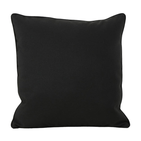 Naed Square Throw Pillow, 18 Inch, Indoor Outdoor, Black Water Resistant By Casagear Home