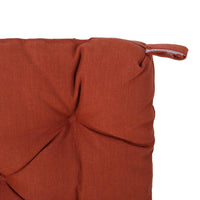 Caba Chair Pad Cushion, Tufted 16 Inch, Water Resistant, Orange Polyester -BM321297