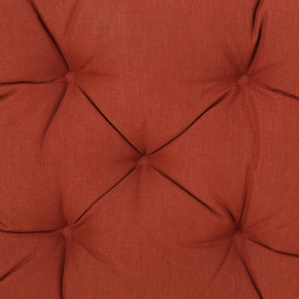 Caba Chair Pad Cushion, Tufted 16 Inch, Water Resistant, Orange Polyester -BM321297