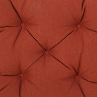 Caba Chair Pad Cushion, Tufted 16 Inch, Water Resistant, Orange Polyester -BM321297