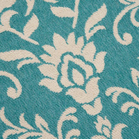 Dian Area Rug, 5 x 7, Power Loom Ivory Blue Floral Patterns, Indoor Outdoor -BM321301