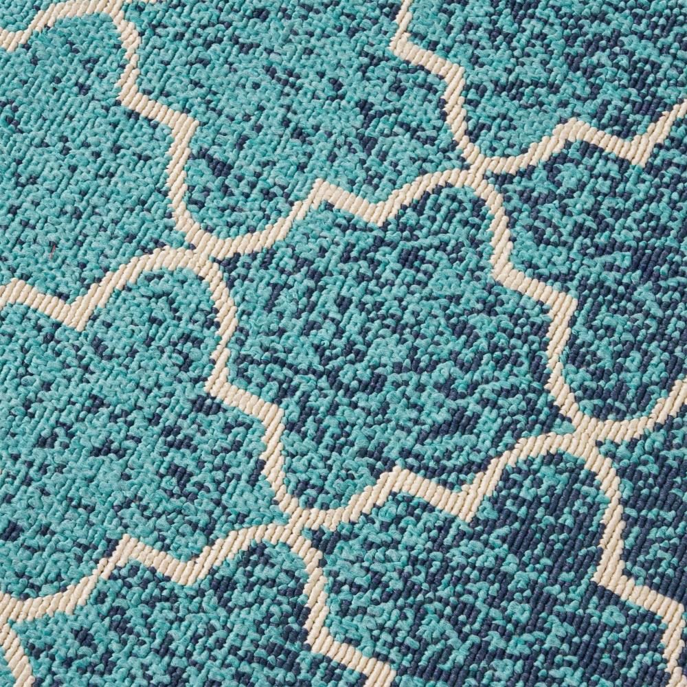 Dian Area Rug, 5 x 7, Power Loom, Ivory Blue Ombre Patterns, Indoor Outdoor -BM321302