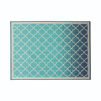 Dian Area Rug, 5 x 7, Power Loom, Ivory Blue Ombre Patterns, Indoor Outdoor