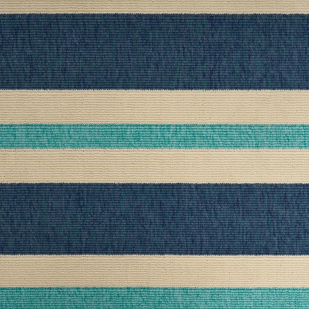 Dian Area Rug, 5 x 8, Power Loom, Ivory and Blue Stripes, Indoor Outdoor -BM321303