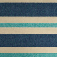 Dian Area Rug, 5 x 8, Power Loom, Ivory and Blue Stripes, Indoor Outdoor -BM321303