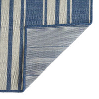 Dian Area Rug, 8 x 10, Power Loom, Ivory Blue Stripes, Indoor Outdoor -BM321305