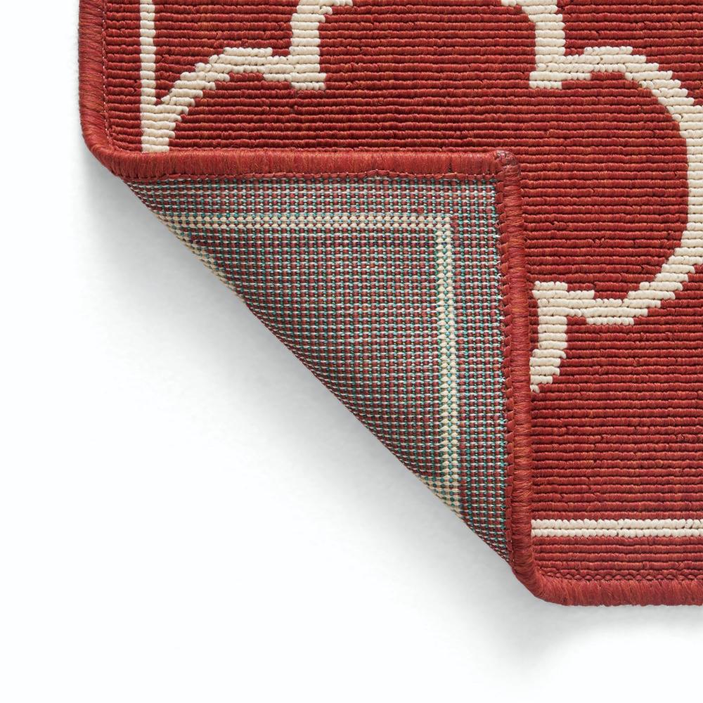 Dian Area Rug, 3 x 5, Power Loom, Ivory Trellis Details, Red Indoor Outdoor -BM321306