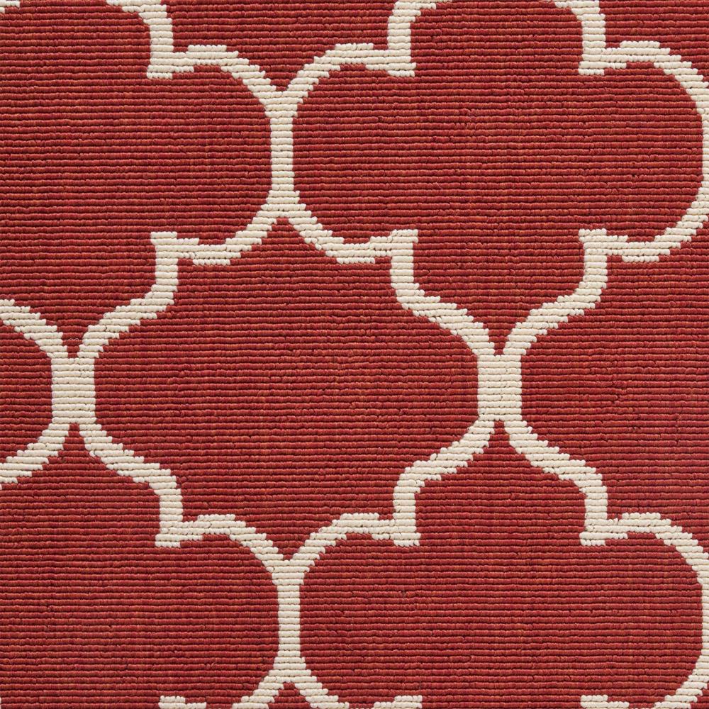Dian Area Rug, 3 x 5, Power Loom, Ivory Trellis Details, Red Indoor Outdoor -BM321306