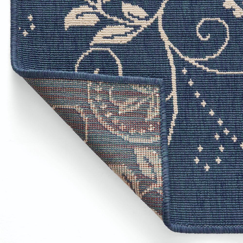 Dian Area Rug, 5 x 7, Power Loom, Ivory Blue Floral Details, Indoor Outdoor -BM321307