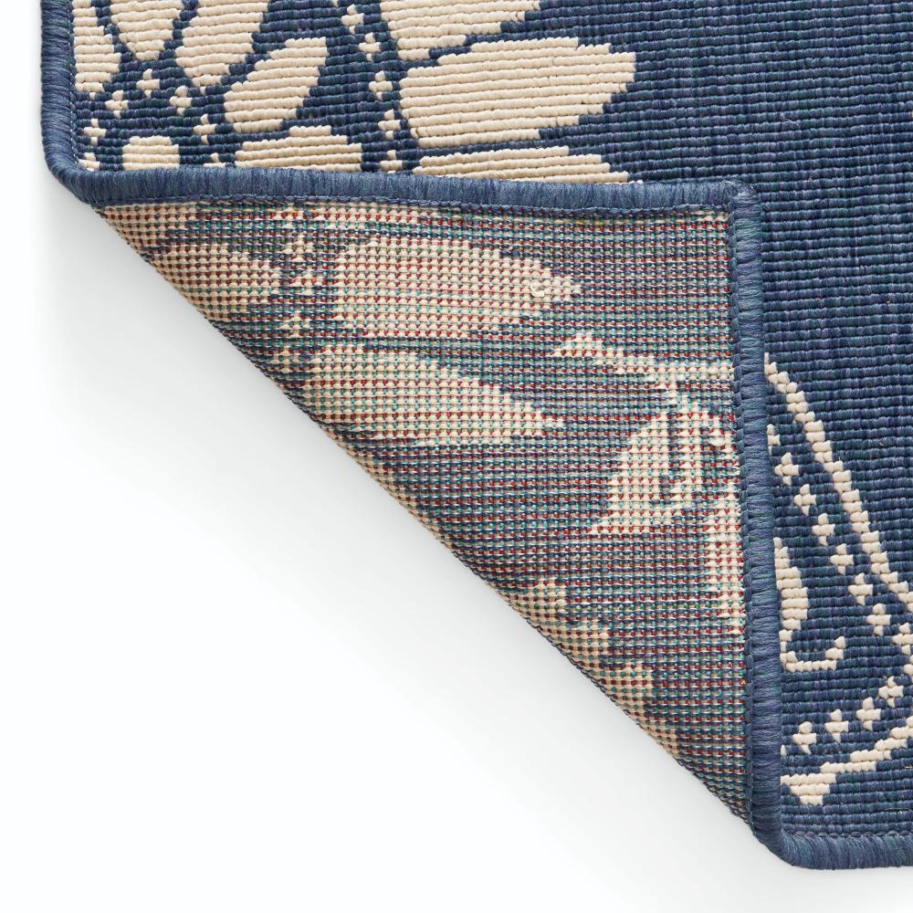 Dian Area Rug, 8 x 10, Power Loom Ivory Blue Floral Details, Indoor Outdoor -BM321308