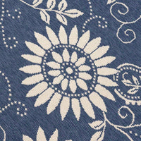 Dian Area Rug, 8 x 10, Power Loom Ivory Blue Floral Details, Indoor Outdoor -BM321308